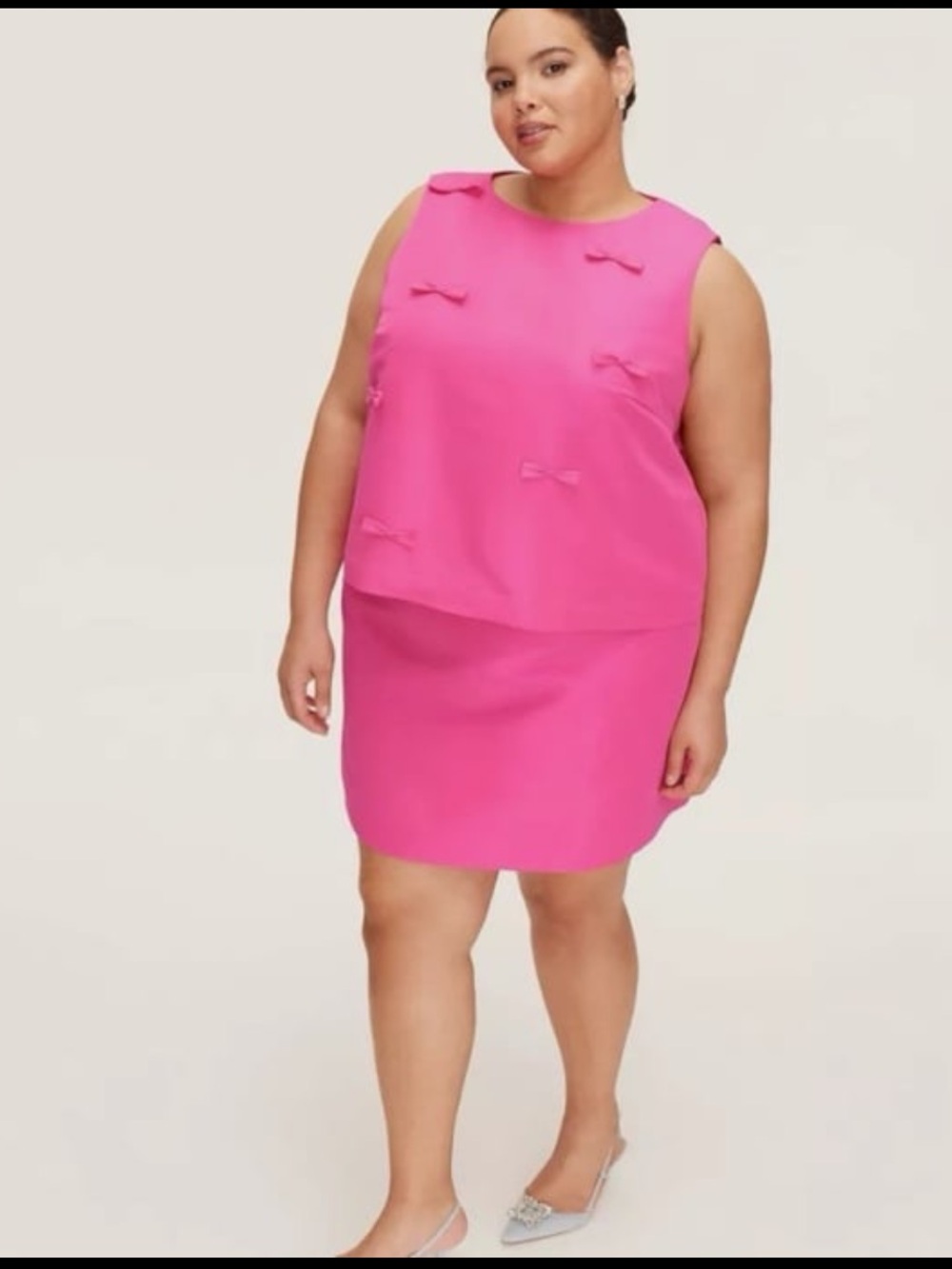 Kate Spade x Target Pink Feminine Bow Top & Mini Skirt Barbiecore Set Sz 1X /18